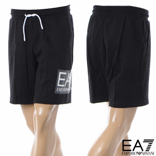 エンポリオアルマーニ EA7 EMPORIO ARMANI スウェットショートパンツ メンズ ブランド 3DPS63 PJ05Z ブラック