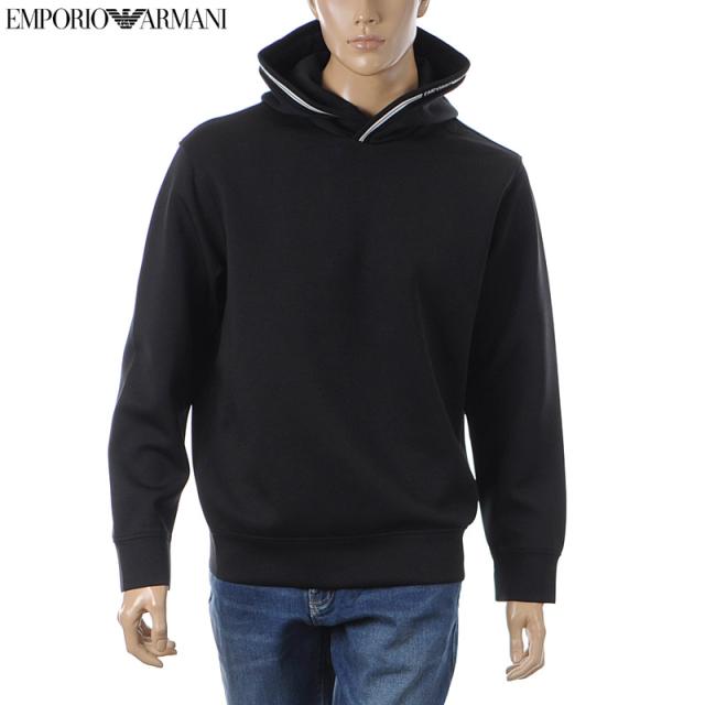 エンポリオアルマーニ EMPORIO ARMANI プルオーバーパーカー メンズ ブランド 6D1M99 1JRRZ ブラックの通販は