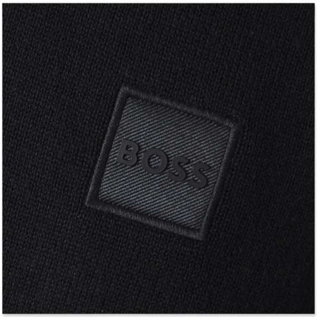 ヒューゴボス HUGO BOSS ニット セーター メンズ ブランド KANOBIX 50494387 ブラック 2024秋冬新作