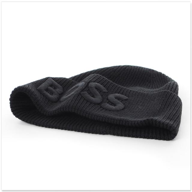 ヒューゴボス HUGO BOSS メンズ ニットキャップ Afox R ブラック