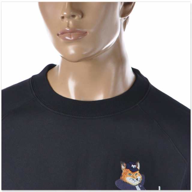 メゾンキツネ MAISON KITSUNE クルーネックスウェット メンズ ブランド トレーナー JM00331KM0001 DRESSED FOX  PRINT CLEAN SWEATSHIRT