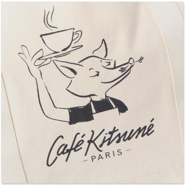 メゾンキツネ MAISON KITSUNE トートバッグ カフェ キツネ フォックス トートバッグ SPCKNPMU05101 ベージュ メゾンキツネ MAISON KITSUNE トートバッグ カフェ キツネ フォックス