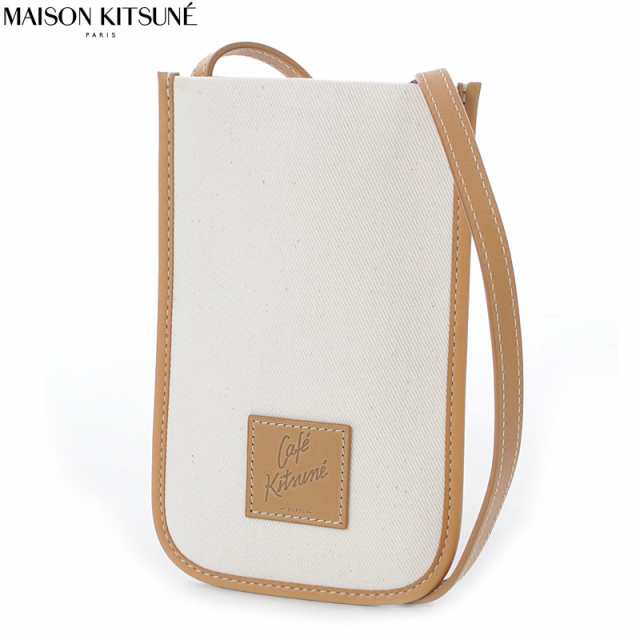 メゾンキツネ MAISON KITSUNE ショルダースマホケース バック ポーチ CAFE KITSUNE IPHONE HOLDER ON  STRAP SPCKHSMU05301 ベージュの通販はau PAY マーケット - BRAVAS（ブラバス） | au PAY マーケット－通販サイト