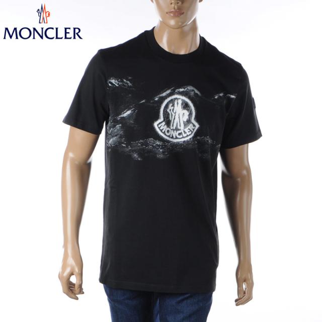 モンクレール MONCLER Tシャツ メンズ ブランド 8C00050 89AKK 半袖 クルーネック ブラックの通販は 32,370円
