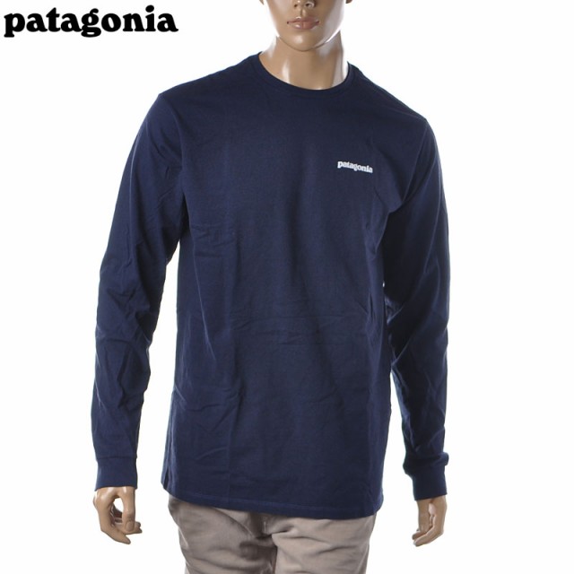 パタゴニア Tシャツ PATAGONIA メンズ 長袖 ブランド ロンT クルーネック 38518 メンズ ロングスリーブ P-6ロゴ レスポンシビリティー ネイビー M’s L/S P-6 Logo Responsibili-Teeの通販は