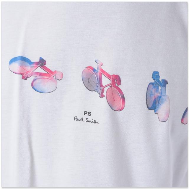 PS PAUL SMITH★半袖 ロゴ クルーネック トップス Tシャツ★白★ Cropped logo