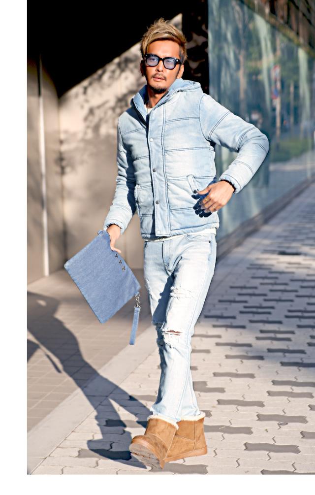 送料無料 中綿ジャケット メンズ デニム ジャケット ブルゾン 冬 ビター系 インディゴデニム中綿フーデッドジャケット Pm 5799の通販はau Pay マーケット Lux Style ラグスタイル