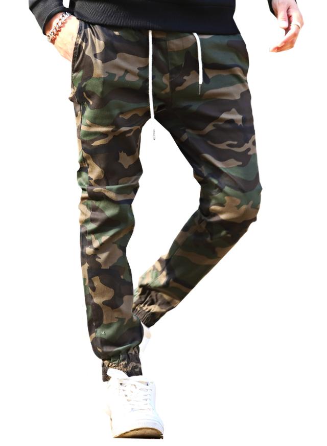 nitrow カモ柄パンツ ジョガーパンツ メンズ 迷彩柄 カモフラ 総柄