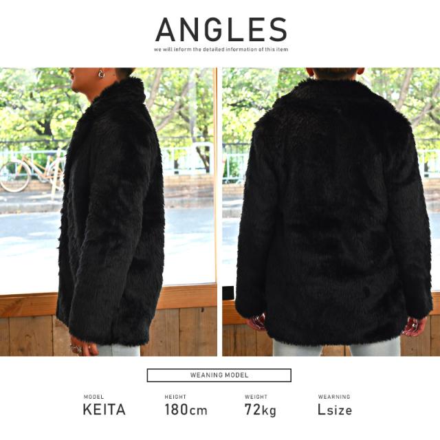 ジャケット ファーコート メンズ シャギー もこもこ 柔らか 暖か