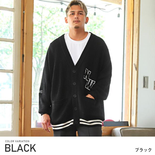 【CLOUDY】スウェットカーディガン ロゴワッペン ブラック M itemddf07ed2a32811efbf6f0242ac