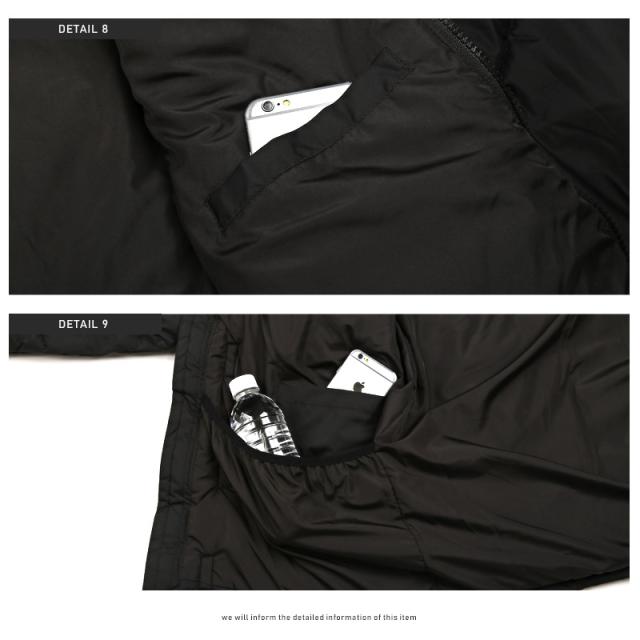 中綿ジャケット メンズ ブルゾン フード ボリュームネック アウター