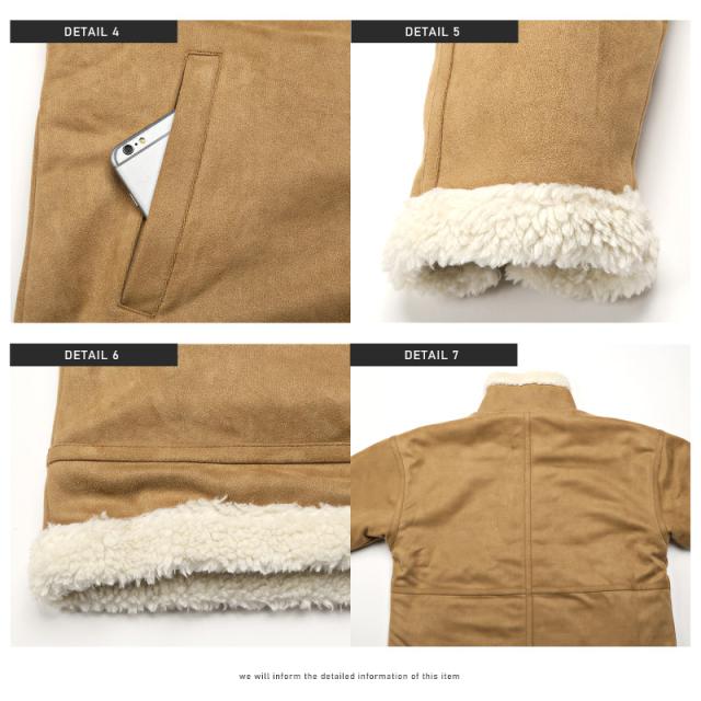 ボア B-3 ジャケット メンズ フェイクムートン 刺繍【Hollywood rich