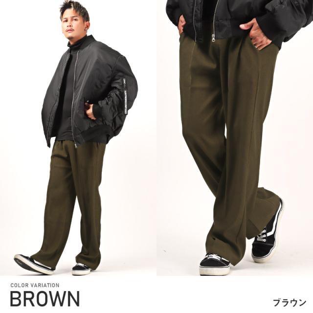 フレアパンツ メンズ レディース ワイドパンツ スラックス