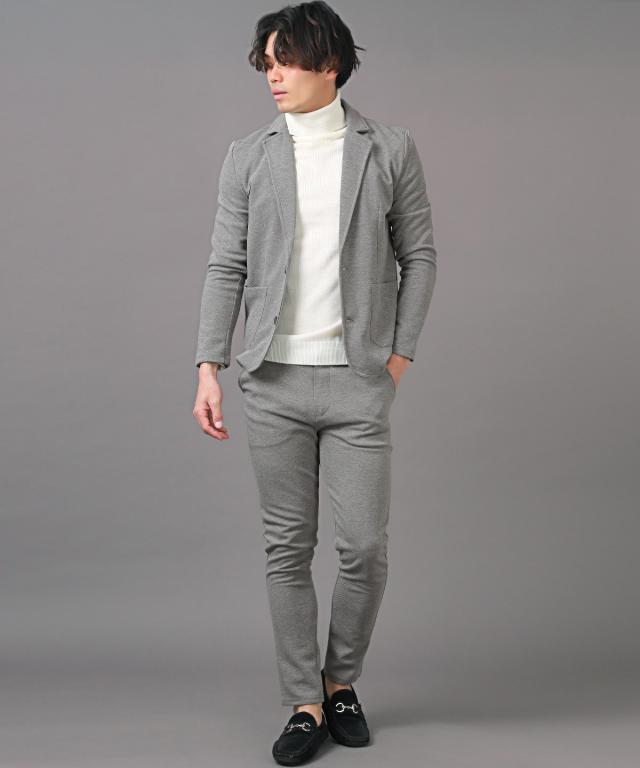 セットアップ メンズ テーラードジャケット スラックス カルゼ キレイ