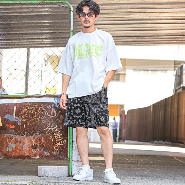 ショートパンツ メンズ ハーフパンツ コットンパンツ ペイズリー