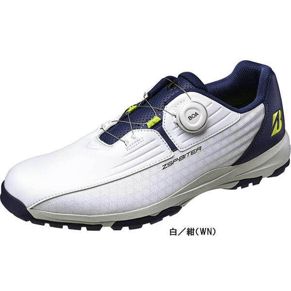新品 ブリヂストン TOUR B ゼロスパイクバイターライト SHG950 26.0cm ホワイトネイビー WN 3E スパイクレス ゴルフシューズ ブリヂストン TOUR B SHG190 天然皮革 ゼロ・スパイク バイター 255g