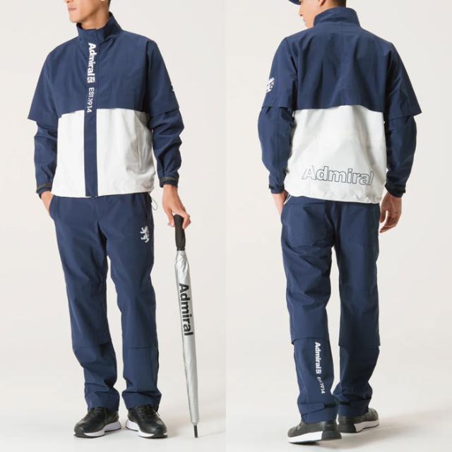 アドミラル ゴルフ 2WAY レインウェア 上下セット ADMA3R1／ADMA3R2 カッパ ゴルフウェア 2023年秋冬モデル Admiral Golf_11