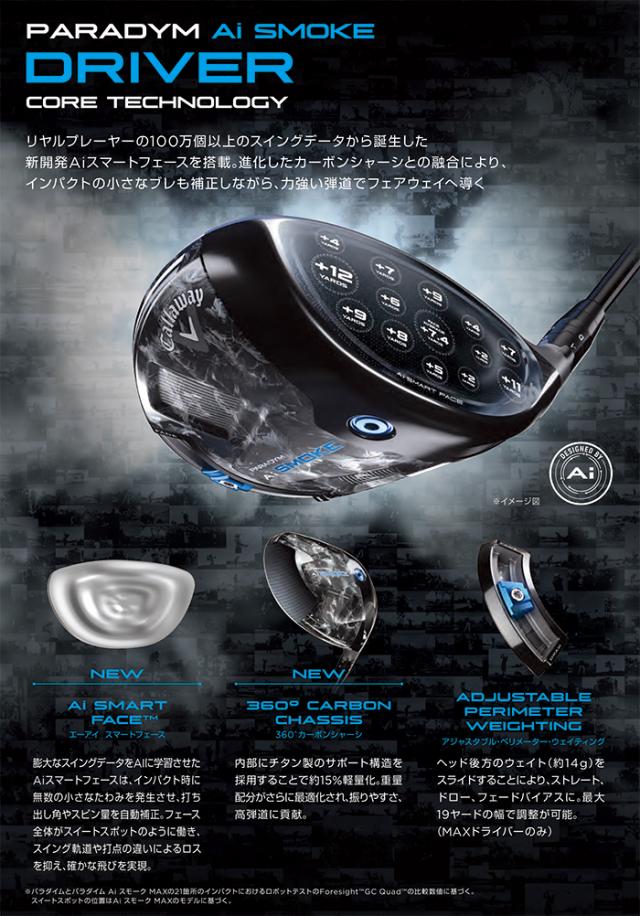 キャロウェイ 面倒い PARADYM AI SMOKE 3W MAX D ヘッド 美品