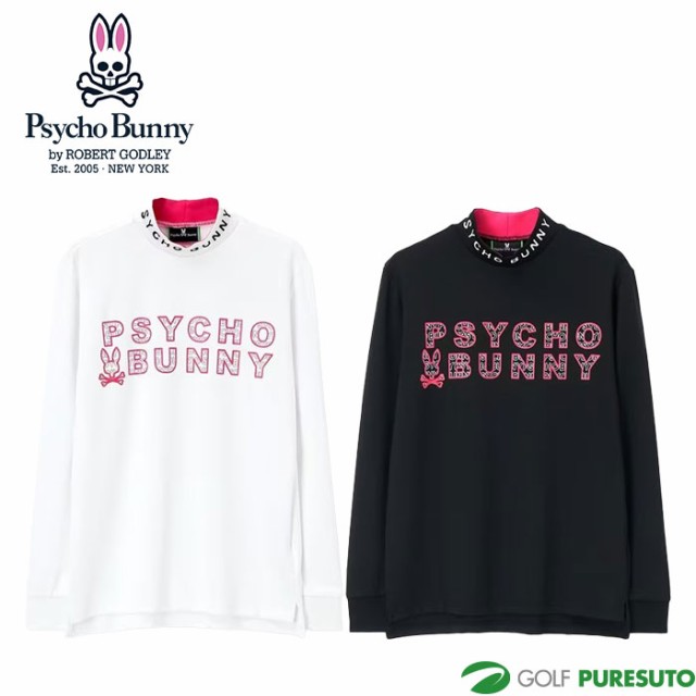 サイコバニー ゴルフ HERVEY モックネック ロングスリーブ Tシャツ GF236 トップス ゴルフウェア 2023年秋冬モデル Psycho Bunny