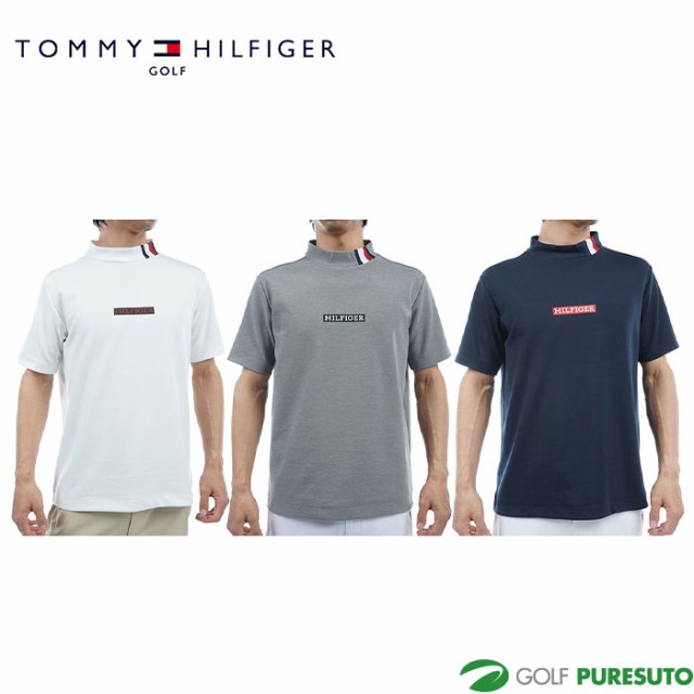 トミー ヒルフィガー ボックスロゴ 半袖モックネックシャツ THMA412 トップス ゴルフウェア 2024年春夏モデル TOMMY HILFIGER