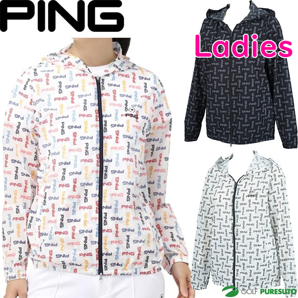 【レディース】ピン アパレル ゴルフウェア 長袖 フルジップブルゾン 軽量 モノグラムプリント 622-2120209 アウター 2022年春夏モデル PING 春夏ウェア 22SS 女性用の通販は