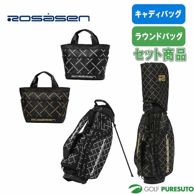 ロサーセン 別注 モノグラム 8.5型 スタンドキャディバッグ ＆ ラウンドバッグ 046-18601／046-88601 セット販売 ネームプレート刻印無料