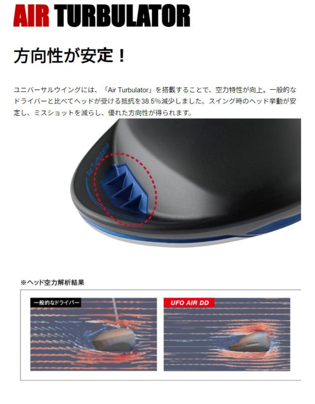 キャスコ UFO AIR DD by POWER TORNADOドライバー Falcon shaft AIR カーボンシャフト 2024年モデル[Kasco エアー パワートルネード][日本製]_12