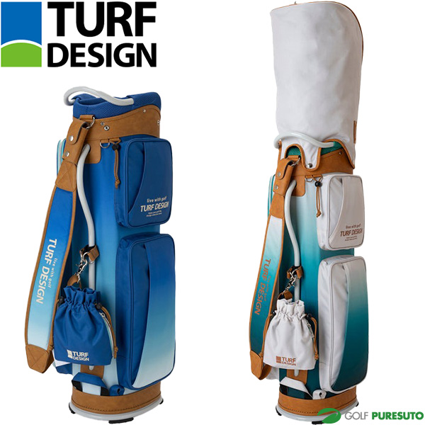 ターフデザイン キャディバッグ 9.5型 TDCB-BD70 グラデーションカラー ネームプレート刻印無料！ 2024年春夏モデル TURF DESIGN カートの通販は