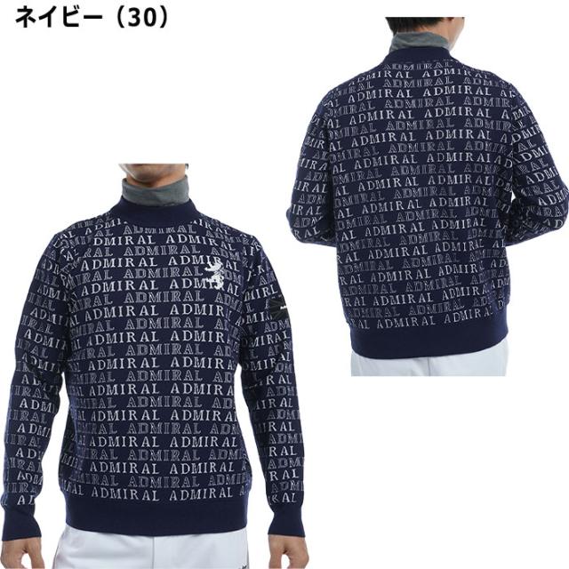 アドミラル ゴルフ ビッグランパント ロゴジャガード クルーネック