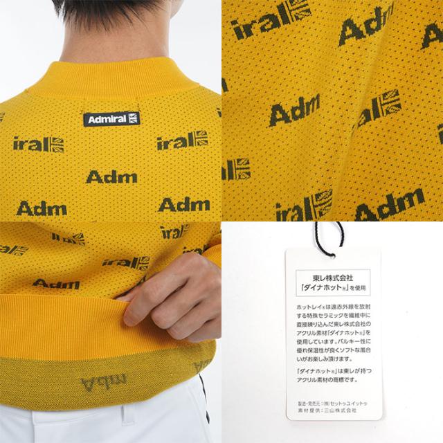 アドミラル ゴルフ ロゴツイーディー クルーセーター ADMA493 ゴルフウェア トップス 2024年秋冬モデル Admiral GOLF_7