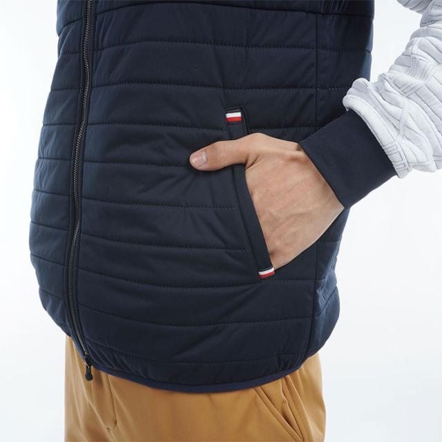 トミーヒルフィガー ゴルフ 圧着キルト 中綿 ベスト THMA467 ゴルフウェア トップス 2024年秋冬モデル TOMMY HILFIGER_4
