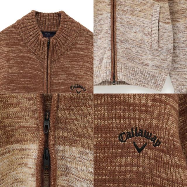 キャロウェイ ゴルフ メランジグラデーション フルジップ ニット C24218106 ゴルフウェア トップス 2024年秋冬モデル Callaway GOLFの通販は