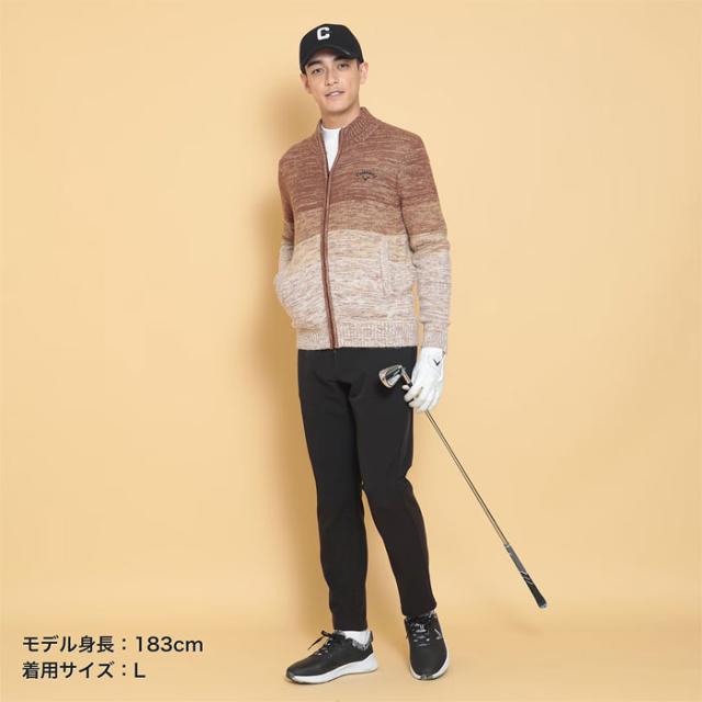 キャロウェイ ゴルフ メランジグラデーション フルジップ ニット C24218106 ゴルフウェア トップス 2024年秋冬モデル Callaway GOLFの通販は