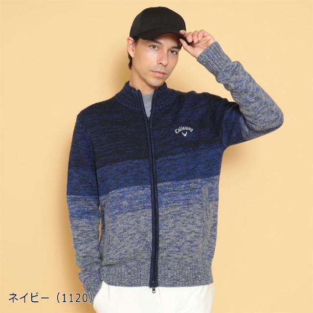 キャロウェイ ゴルフ メランジグラデーション フルジップ ニット C24218106 ゴルフウェア トップス 2024年秋冬モデル Callaway GOLFの通販は
