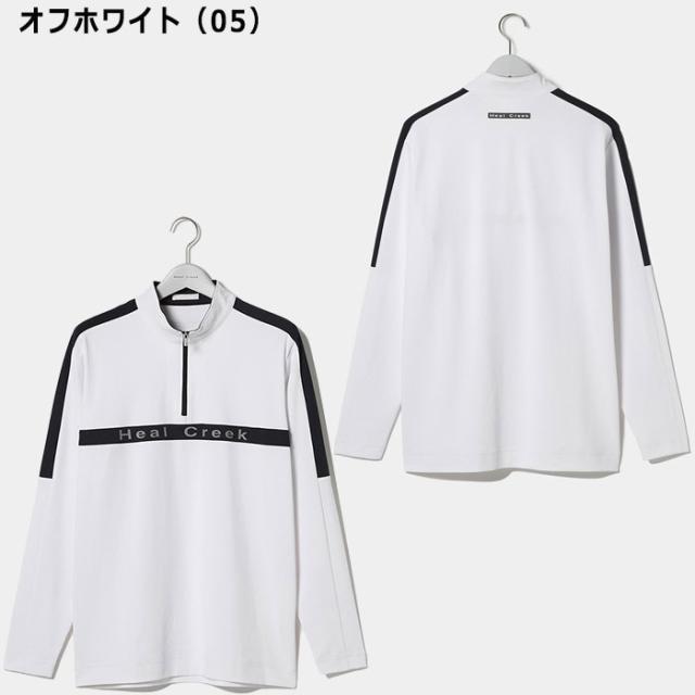 ヒールクリーク EcoBlueベア スムース 長袖 ハーフジップ 001-22911 ゴルフウェア トップス 2024年秋冬モデル Heal Creek GOLF_1