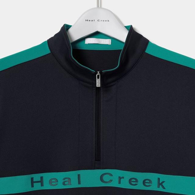 ヒールクリーク EcoBlueベア スムース 長袖 ハーフジップ 001-22911 ゴルフウェア トップス 2024年秋冬モデル Heal Creek GOLF_4