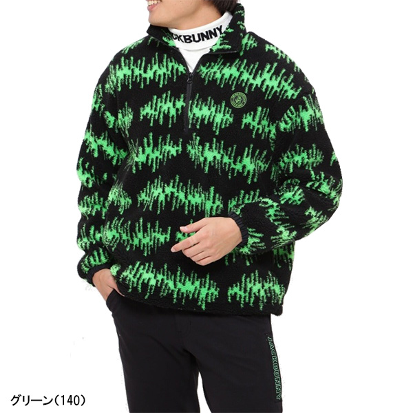 ジャックバニー 長袖 ハーフジップアッププルオーバー 先染めボア