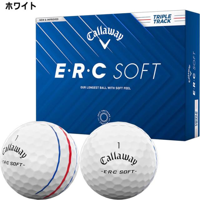 キャロウェイ E・R・C SOFT ゴルフボール ●2025年モデル● 2ダースセット（24球入り） Callaway Golf[まとめ買い][イーアールシー ソフト]_1
