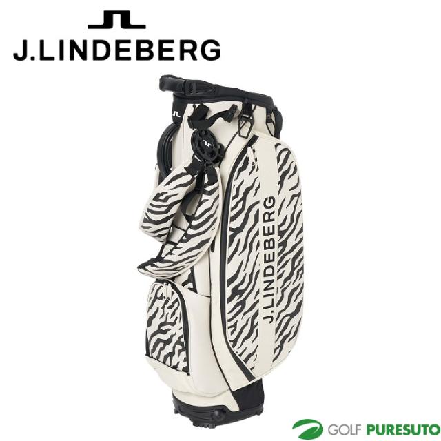 人気！ジェイリンドバーグJLINDEBERG コラボ キャディバッグ 白黒 ジェイリンドバーグJLINDEBERG コラボ キャディバッグ 男女兼用 白&黒