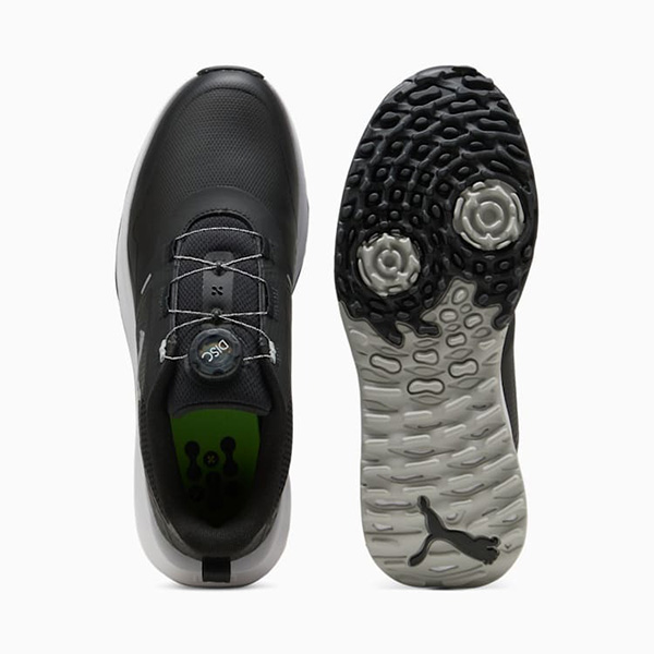 PUMA GOLF DISC シューズ ブラック/ライム プーマ ゴルフ ゴルフシューズ フュージョン グリップ 6 ディスク