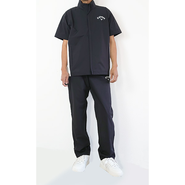 キャロウェイ ゴルフ レインウェア上下セット（ブルゾン パンツ） 2way 長袖 半袖 メンズ C25989100 セットアップ 2025年春夏モデル Callaway ゴルフウェア レインスーツ 雨カッパ 収納袋付き キャロウェイ ゴルフ レインウェア上下セット（ブルゾン パンツ） 2way