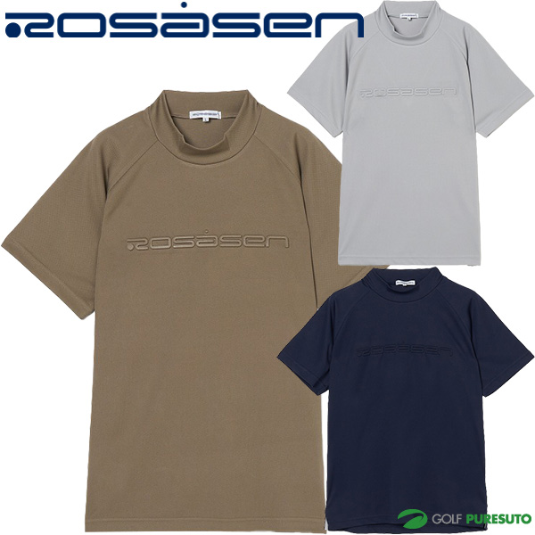 ロサーセン 半袖 モックネックシャツ A-Line 吸水速乾 メンズ 047-23441 トップス ゴルフウェア 2025年春夏モデル ROSASEN 春夏ウェア