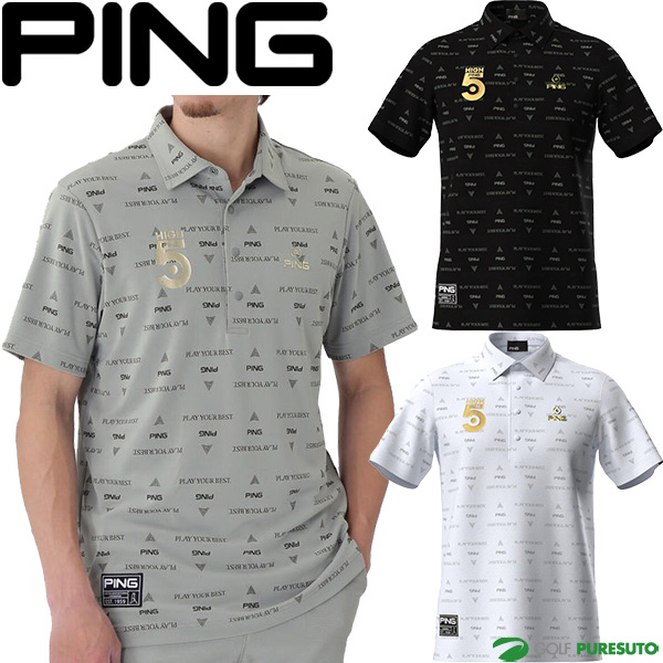 PING - 新品　メンズ　ＰＩＮＧ ピン ゴルフ 半袖ポロシャツ　ホワイト/Ｌ ポロシャツ メンズ ピン PING 2025 秋冬 新作 ゴルフウェア