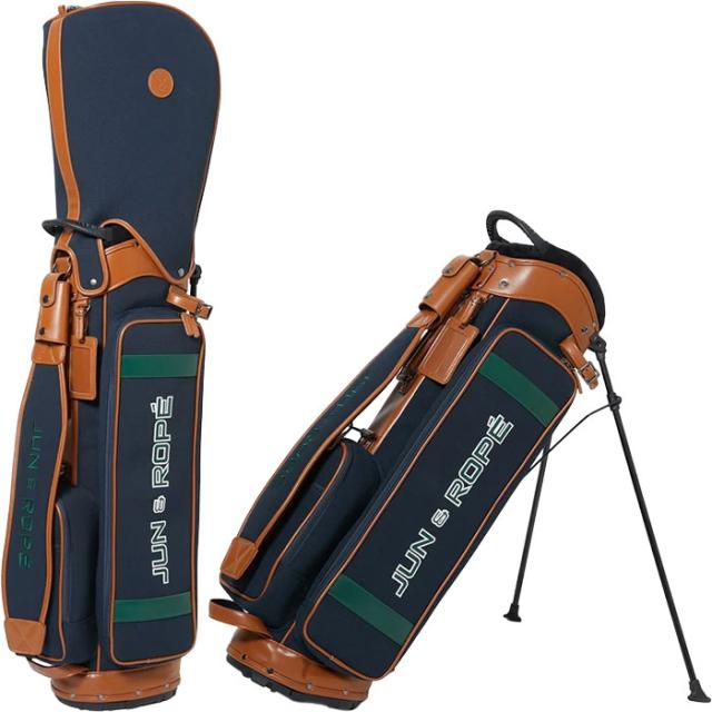 ジュンアンドロペ ゴルフ 8.5型 合皮コンビ使い カレッジロゴ スタンド