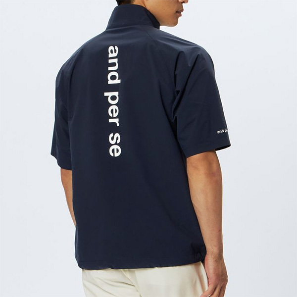 アンパスィ 半袖 ハーフジッププルオーバー ブルゾン マルチウェザー