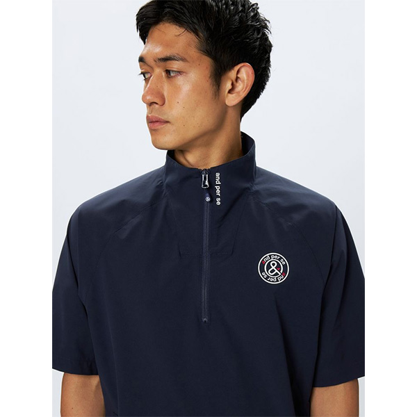 アンパスィ 半袖 ハーフジッププルオーバー ブルゾン マルチウェザー