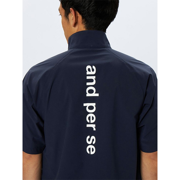 アンパスィ 半袖 ハーフジッププルオーバー ブルゾン マルチウェザー