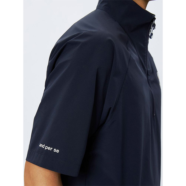 アンパスィ 半袖 ハーフジッププルオーバー ブルゾン マルチウェザー