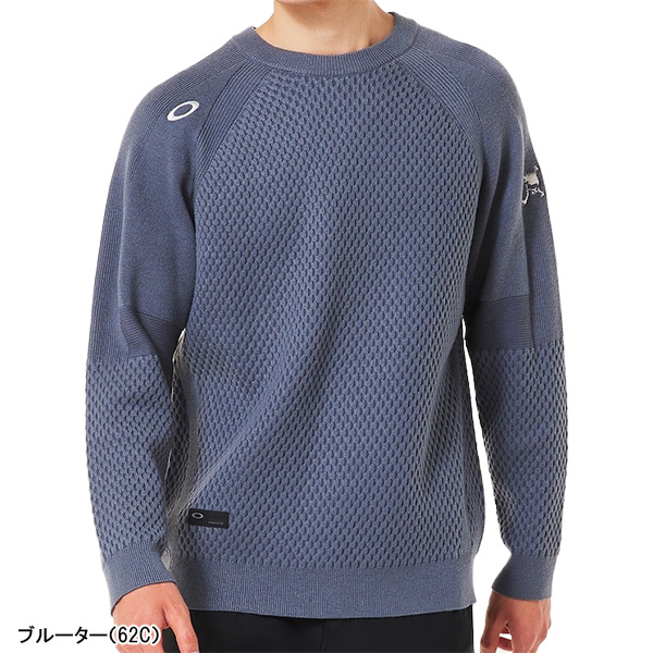 オークリー 長袖 クルーネック セーター スカル サーフィス セーター クルー 3.0 メンズ FOA408270 ニット トップス ゴルフウェア 2025年秋冬モデル Oakley Skull Surface Sweater Crew 3.0 秋冬ウェア オークリー 長袖 クルーネック セーター スカル サーフィス セーター
