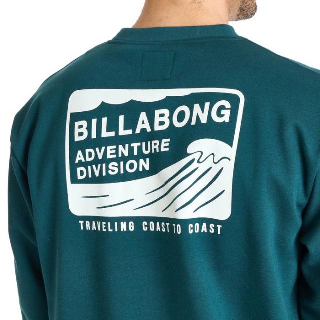 ビラボン BILLABONG 長袖 オバーフィット トレーナー メンズ BF012004 A／DIV. 撥水加工 DECAL トップス 2025年秋冬モデル 秋冬ウェア スウェットプルオーバー ビラボン BILLABONG 長袖 オバーフィット トレーナー メンズ BF012004